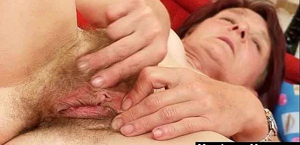  Ugly granny Matylda spreads and toys hairy pussy